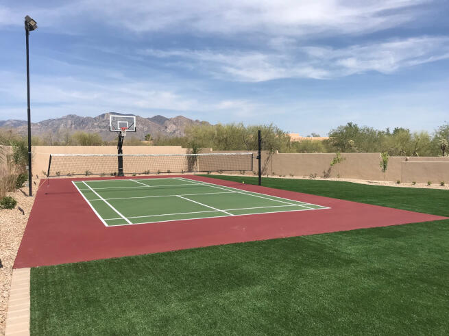 Charlotte Pickleball Court and Basketball Net